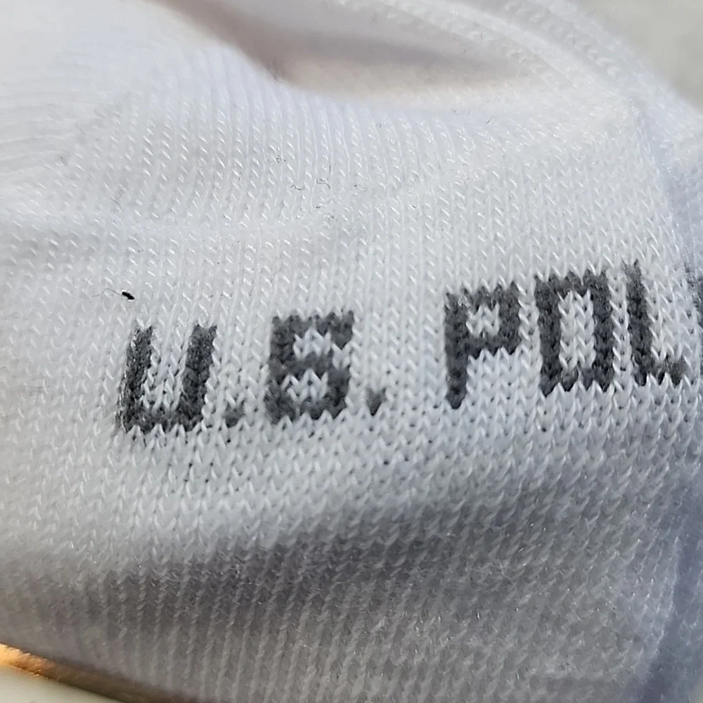 U.S. Polo Assn. Men's White Quarter Crew Socks - 10 Pairs